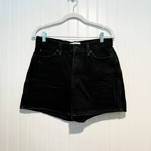 Aritzia Sun-Deh Black Denim Shorts High Waisted Size 27